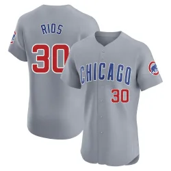 Chicago Cubs Edwin Rios Gray Elite Men's Road Player Jersey