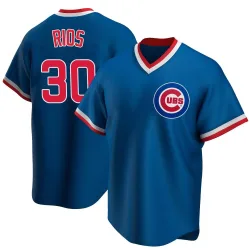 Chicago Cubs Edwin Rios Royal Replica Men's Road Cooperstown Collection Player Jersey