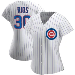 Chicago Cubs Edwin Rios White Authentic Women's Home Player Jersey