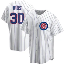 Chicago Cubs Edwin Rios White Replica Men's Home Player Jersey