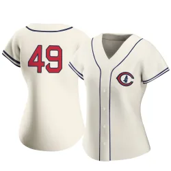 Chicago Cubs Eli Morgan Cream Authentic Women's 2022 Field Of Dreams Player Jersey