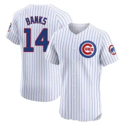 Chicago Cubs Ernie Banks White Elite Men's Home Player Jersey