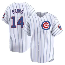 Chicago Cubs Ernie Banks White Limited Men's Home Player Jersey