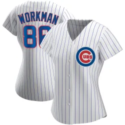 Chicago Cubs Gage Workman White Authentic Women's Home Player Jersey