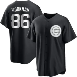 Chicago Cubs Gage Workman White Replica Men's Black/ Player Jersey