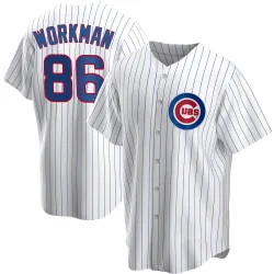 Chicago Cubs Gage Workman White Replica Men's Home Player Jersey