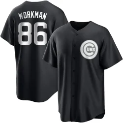 Chicago Cubs Gage Workman White Replica Youth Black/ Player Jersey