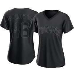 Chicago Cubs Gavin Hollowell Black Authentic Women's Pitch Fashion Player Jersey