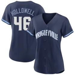 Chicago Cubs Gavin Hollowell Navy Replica Women's 2021 City Connect Player Jersey