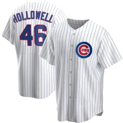 Chicago Cubs Gavin Hollowell White Replica Men's Home Player Jersey