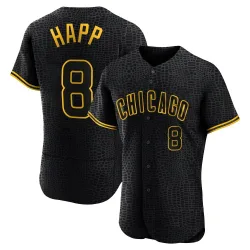 Chicago Cubs Ian Happ Black Authentic Men's Snake Skin City Player Jersey