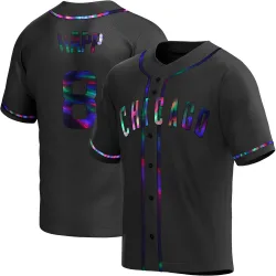 Chicago Cubs Ian Happ Black Holographic Replica Men's Alternate Player Jersey