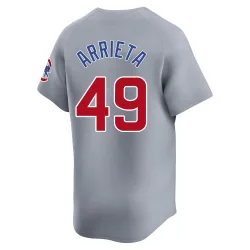 Chicago Cubs Jake Arrieta Gray Limited Men's Road Player Jersey