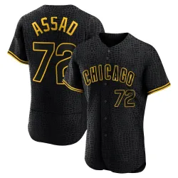 Chicago Cubs Javier Assad Black Authentic Men's Snake Skin City Player Jersey