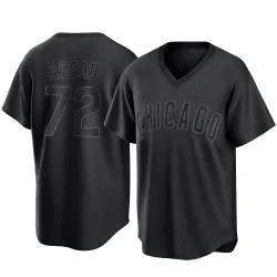 Chicago Cubs Javier Assad Black Replica Men's Pitch Fashion Player Jersey