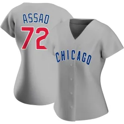 Chicago Cubs Javier Assad Gray Authentic Women's Road Player Jersey