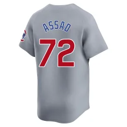 Chicago Cubs Javier Assad Gray Limited Men's Road Player Jersey