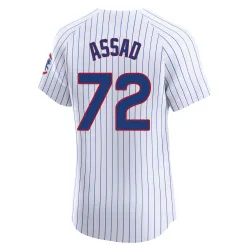 Chicago Cubs Javier Assad White Elite Men's Home Player Jersey