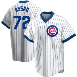 Chicago Cubs Javier Assad White Replica Men's Home Cooperstown Collection Player Jersey