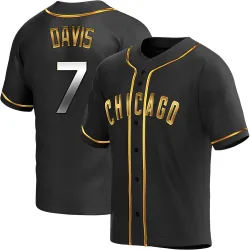 Chicago Cubs Jody Davis Black Golden Replica Men's Alternate Player Jersey