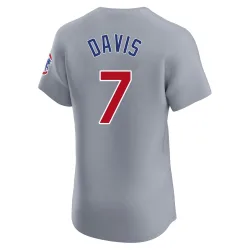 Chicago Cubs Jody Davis Gray Elite Men's Road Player Jersey