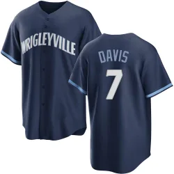 Chicago Cubs Jody Davis Navy Replica Men's 2021 City Connect Player Jersey