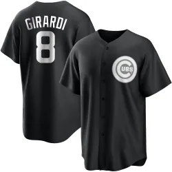 Chicago Cubs Joe Girardi White Replica Men's Black/ Player Jersey