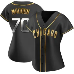 Chicago Cubs Joe Maddon Black Golden Replica Women's Alternate Player Jersey