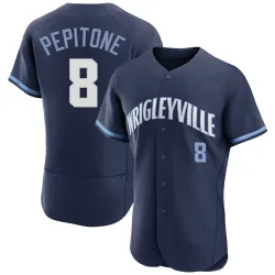 Chicago Cubs Joe Pepitone Navy Authentic Men's 2021 City Connect Player Jersey