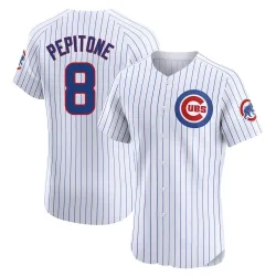 Chicago Cubs Joe Pepitone White Elite Men's Home Player Jersey