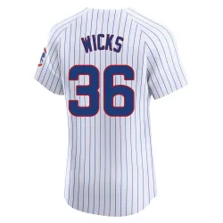 Chicago Cubs Jordan Wicks White Elite Men's Home Player Jersey