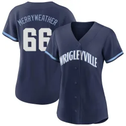 Chicago Cubs Julian Merryweather Navy Authentic Women's 2021 City Connect Player Jersey