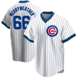 Chicago Cubs Julian Merryweather White Replica Men's Home Cooperstown Collection Player Jersey