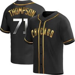 Chicago Cubs Keegan Thompson Black Golden Replica Men's Alternate Player Jersey