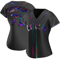 Chicago Cubs Keegan Thompson Black Holographic Replica Women's Alternate Player Jersey