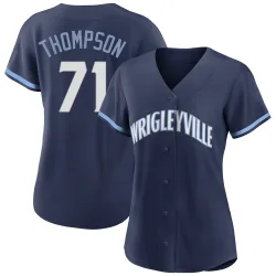 Chicago Cubs Keegan Thompson Navy Authentic Women's 2021 City Connect Player Jersey