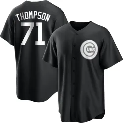 Chicago Cubs Keegan Thompson White Replica Men's Black/ Player Jersey