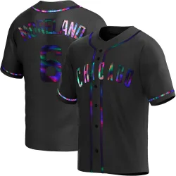 Chicago Cubs Keith Moreland Black Holographic Replica Men's Alternate Player Jersey