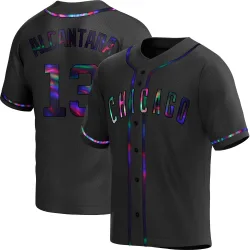 Chicago Cubs Kevin Alcantara Black Holographic Replica Men's Alternate Player Jersey