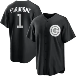 Chicago Cubs Kosuke Fukudome White Replica Men's Black/ Player Jersey