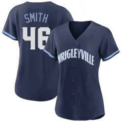 Chicago Cubs Lee Smith Navy Authentic Women's 2021 City Connect Player Jersey