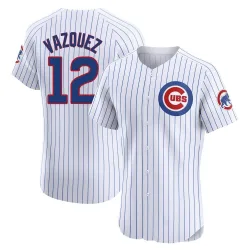 Chicago Cubs Luis Vazquez White Elite Men's Home Player Jersey