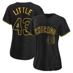 Chicago Cubs Luke Little Black Authentic Women's Snake Skin City Player Jersey