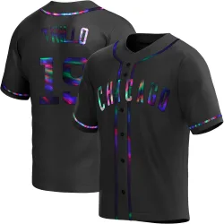 Chicago Cubs Manny Trillo Black Holographic Replica Men's Alternate Player Jersey