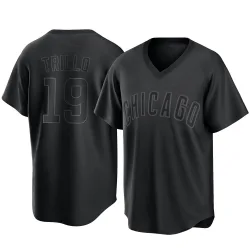 Chicago Cubs Manny Trillo Black Replica Youth Pitch Fashion Player Jersey