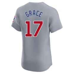 Chicago Cubs Mark Grace Gray Elite Men's Road Player Jersey