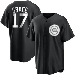 Chicago Cubs Mark Grace White Replica Men's Black/ Player Jersey