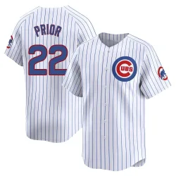 Chicago Cubs Mark Prior White Limited Men's Home Player Jersey