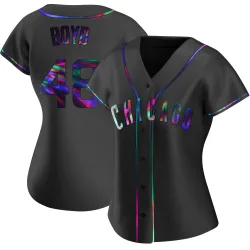 Chicago Cubs Matthew Boyd Black Holographic Replica Women's Alternate Player Jersey