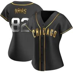 Chicago Cubs Michael Arias Black Golden Replica Women's Alternate Player Jersey